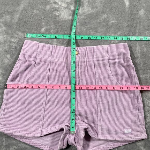 Hammies Corduroy Shorts 34 Purple Elastic Waist Retro Surf Roller Skate Beach - Picture 7 of 9